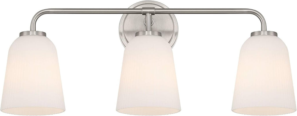 Possini Euro Design Possini Euro Bouchard 24' W Brushed Nickel 3-Light Bath Vanity Light