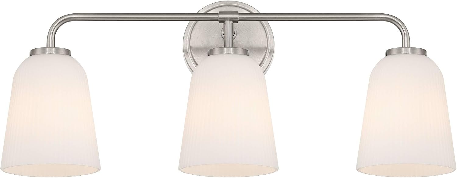 Possini Euro Design Possini Euro Bouchard 24' W Brushed Nickel 3-Light Bath Vanity Light