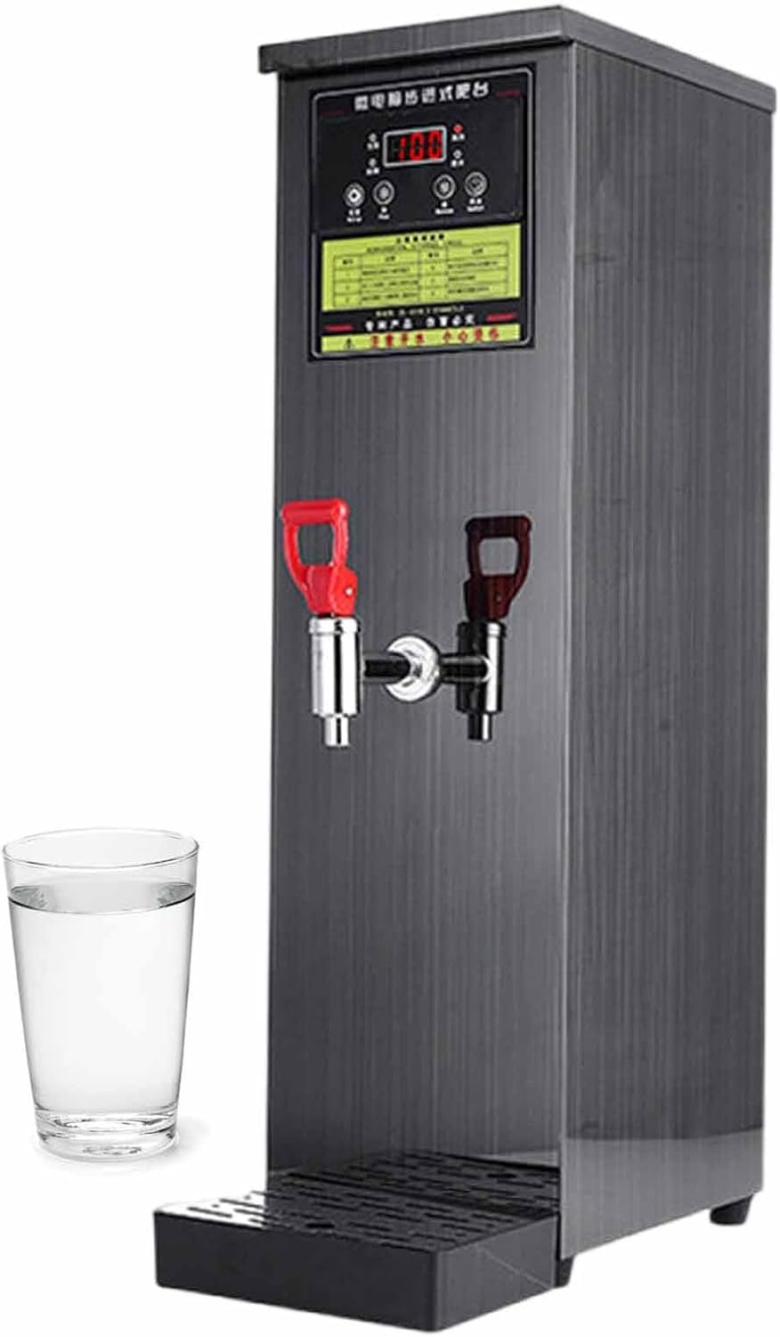 Automatic Hot Water Dispenser, 2500 W Boiling Water Machine with Water Connection, Stainless Steel Water Boiler, Boiling Water Tap, for Restaurants, Coffee Shops, Offices,Black