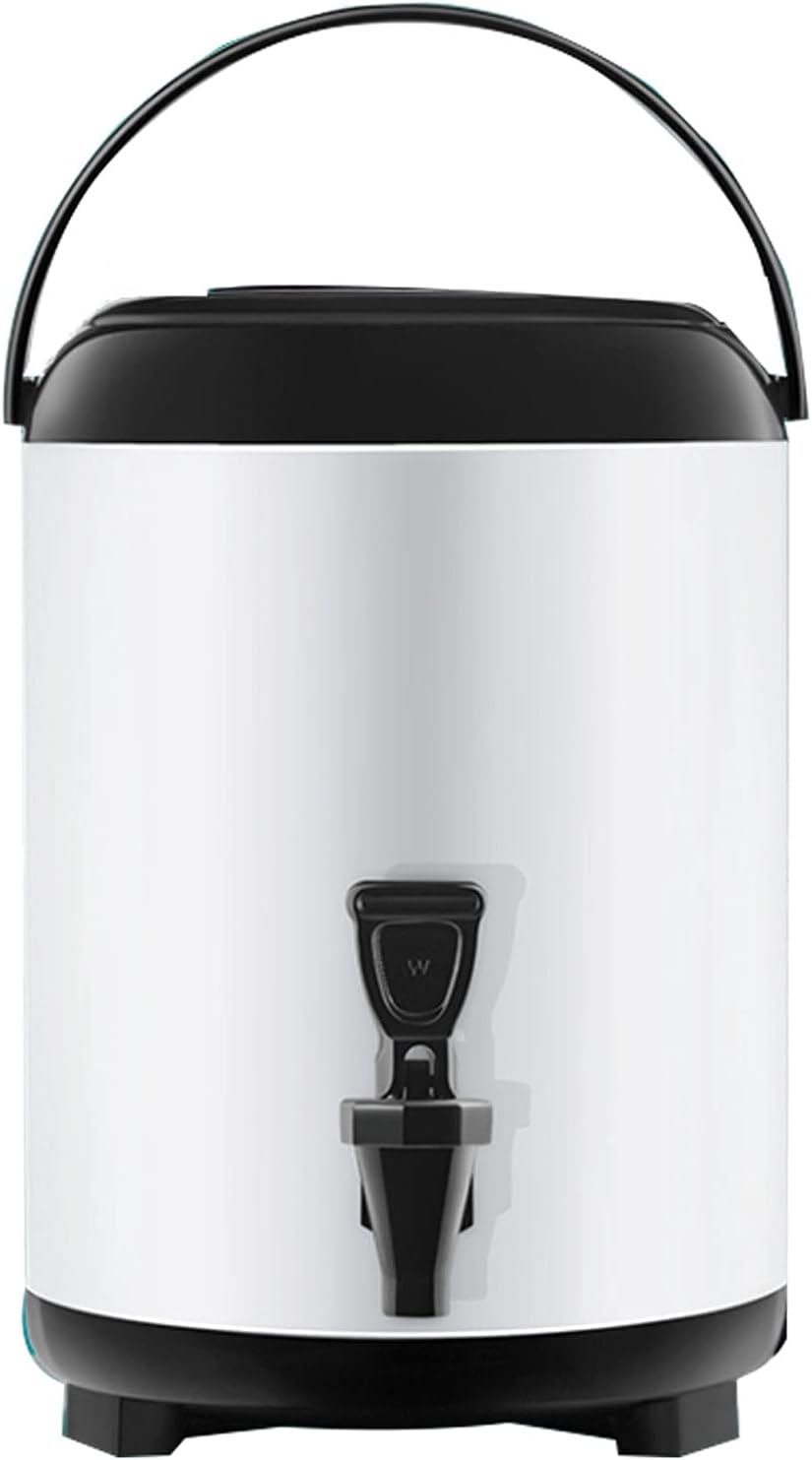 Drink Dispenser Commercial Insulation Barrel Water Dispenser with Tap and Stand, Hot Beverage Dispenser for Hot Water Milk Coffee Tea, Keep Warm for 6-8 Hours for Parties