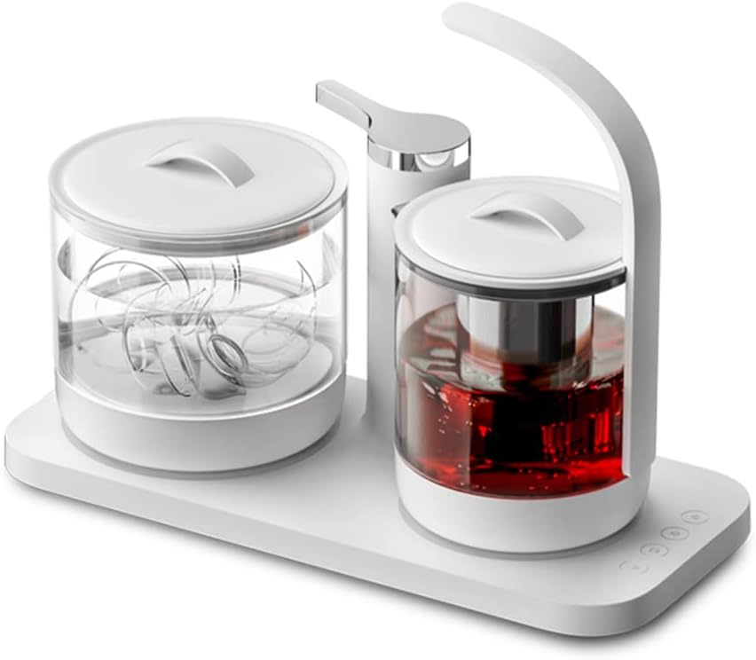 Electric Tea Maker, Glass Boiler Hot Water High-Power Tea Heating Warmer, Automatic Pumping Electric Hot Tea Set, Water Station