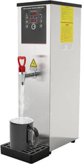Commercial Hot Water Dispenser, 2500W Electric Water Boiler Machine Step-Heating for Hotel, Restaurant, Office, Cooking Tea|Coffee|Milk Tea, 15L/3.96Gal Capacity, Stainless Steel, Silver