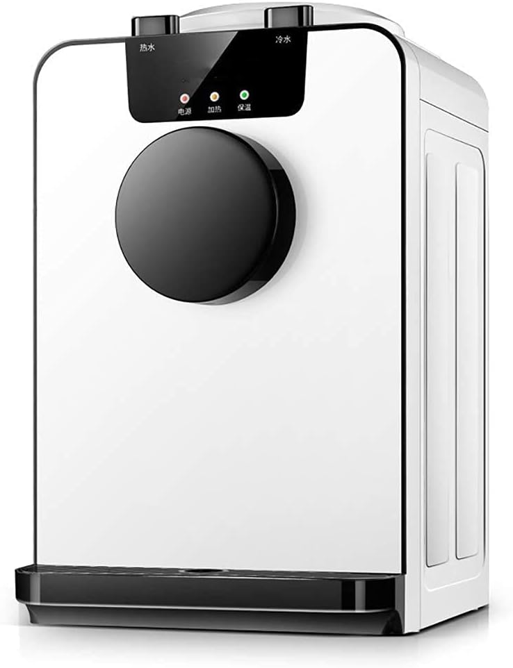 Desktop Hot Water Kettle Electric Hot & Cold Dispenser Tempered Glass Panel Bottled Water Boiler, Perfect for Offices and Meeting Rooms