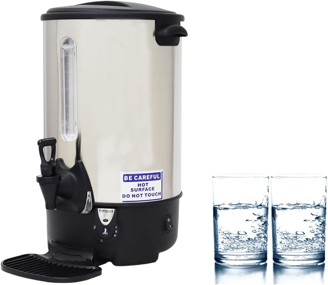 110V Stainless Steel Large Capacity Hot Water Dispenser Commercial Electric Water Boiler Office Kitchen Electric Kettle 9.7L