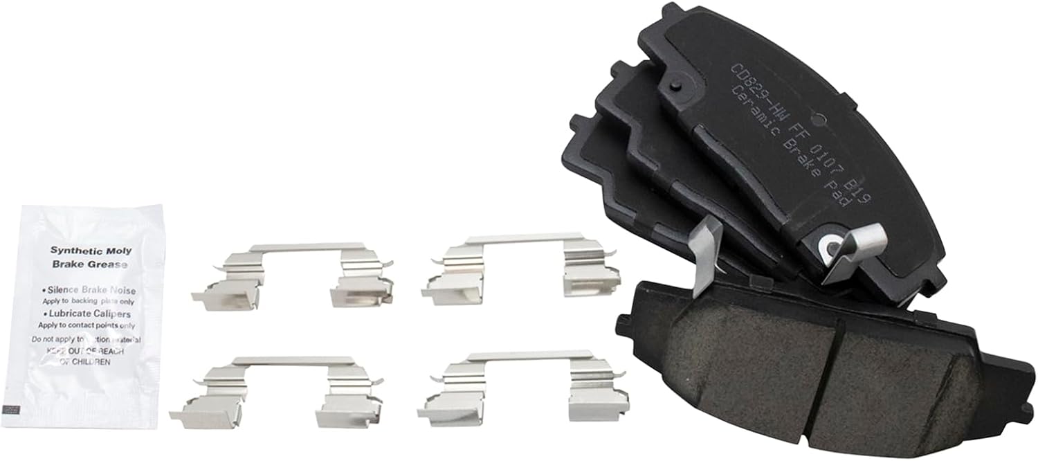 TRQ Front Brake Pad and Rotor Set Ceramic Vented Rotors Compatible with 2006-2011 Honda Civic 2002-2006 Acura RSX