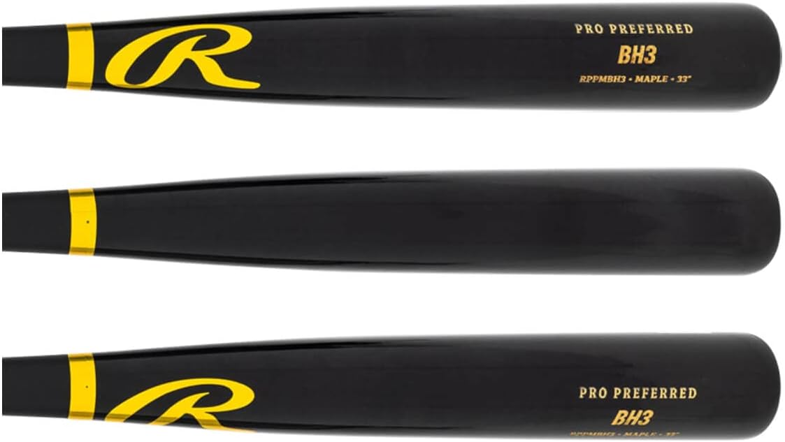Rawlings | Pro Preferred Maple Wood Baseball Bat | Gameday Profile - Trout/Harper/Machado/Albies