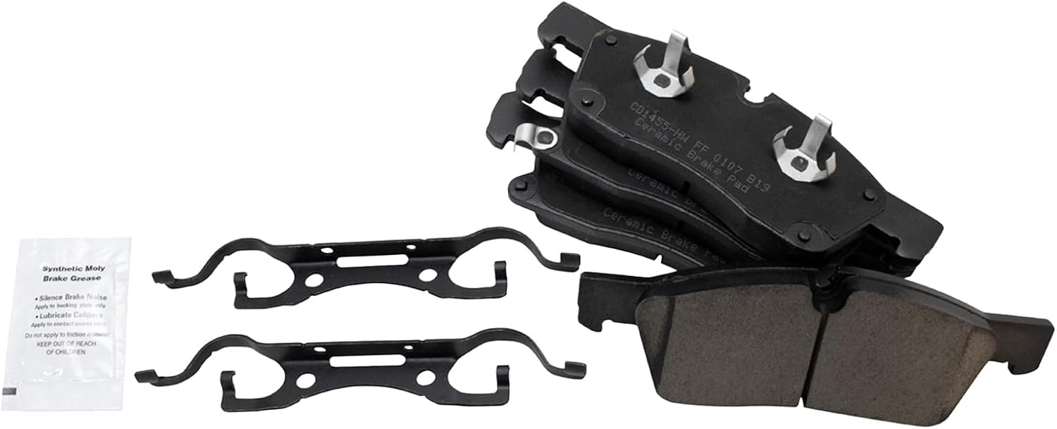 TRQ Front and Rear Brake Pad & Rotor Kit Ceramic Compatible with 2011-2016 Dodge Durango Jeep Grand Cherokee