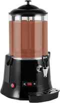 10L/5L Commercial Hot Chocolate Machine Maker & Dispenser, Stainless Steel Electric Chocolate Mixing Machine with Faucet for Heating Chocolate, Coffee, and Tea (Black)(10L)
