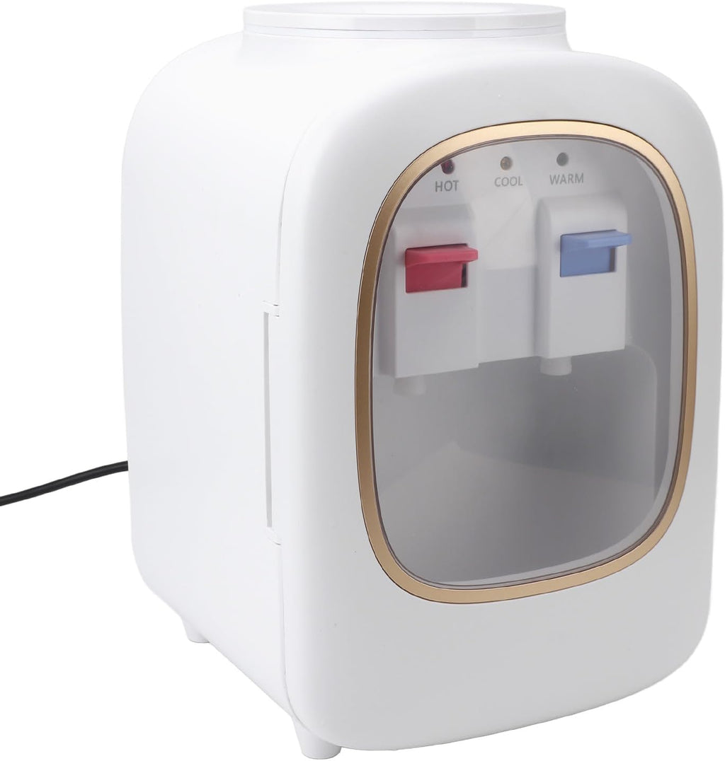 Hot Cold Water Dispenser, Professional Low Noise Dual Use Efficient Small Countertop Water Dispenser for Home and Office, with Food Grade Stainless Steel Liner Heating,