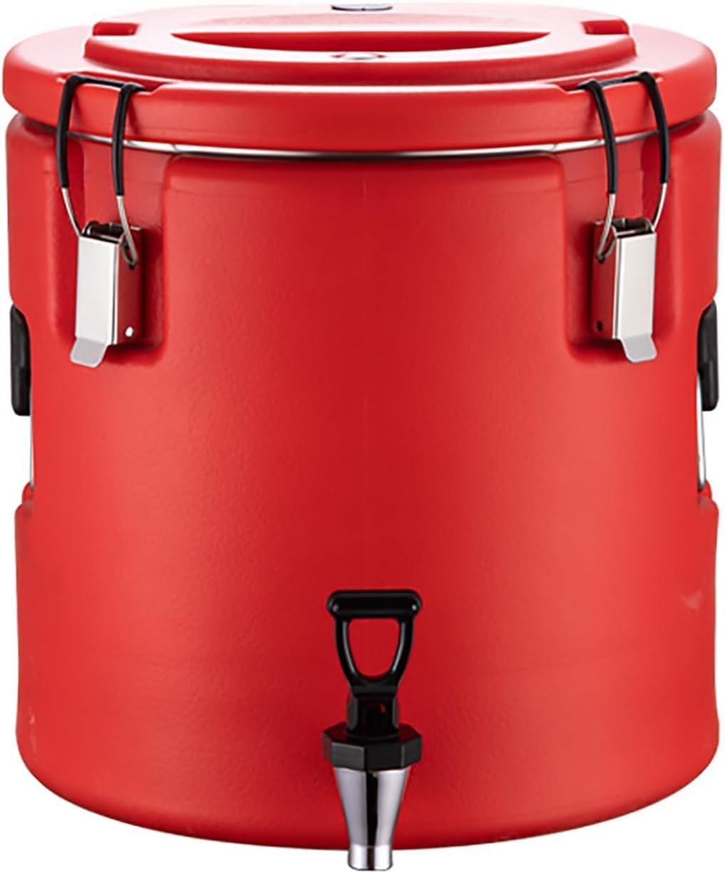 Commercial Thermal Insulation Large Container,Stainless Steel Hot Water Dispenser Coffee Urn, with Faucet for Restaurants, Soups, Durable & Convenient (Size:20L)