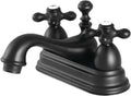 Kingston Brass KS3600AX 4 in. Centerset Bathroom Faucet, Matte Black