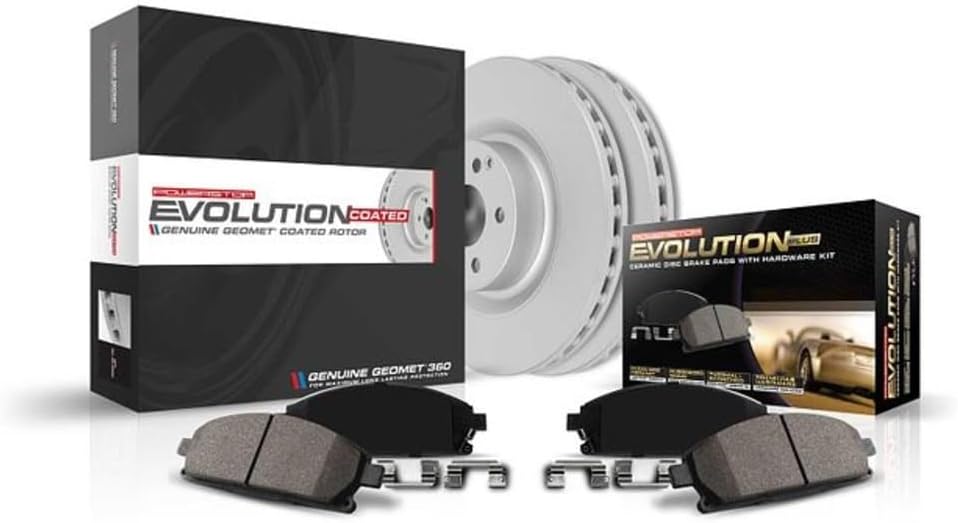 PowerStop Front Brake Kit for Chevrolet Colorado 2015-20 | GMC Canyon 2015-20 - Fully-Coated Disc Rotors with Z17 Ceramic Brake Pads Replacement, CRK7126