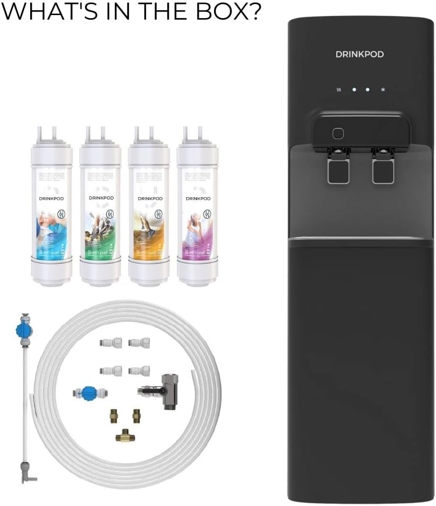 Bottleless Water Cooler Hot and Cold Water Dispenser for Offices & Homes (Black XL)