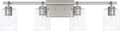 HomePlace Lighting 128541BN-449 Greyson Urban/Industrial Clear Seeded Glass Bathroom Vanity Wall Light, 4-Light 400 Total Watts, 9' H x 34' W, Brushed Nickel