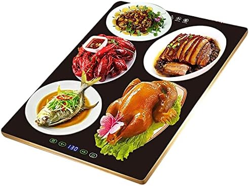 Plate Warmer Electric Food Warmer Plate Buffet Warming Tray Hot Plate Electric Food Warmer Large Size Touch Screen Tempered Glass Panel for Kitchen Dining Room
