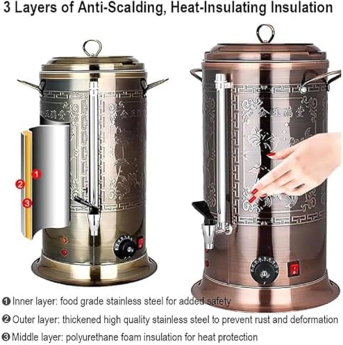 Instant Hot Water Dispenser, Stainless Steel Electric Boiler with Temperature Control 30-120℃, Commercial Urn for Tea, Coffee & Milk – Fast & Efficient Heating