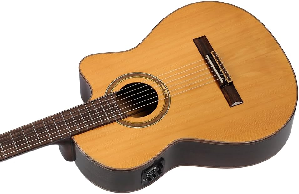 Performer Series Solid Top Medium Neck Acoustic-Electric Nylon Classical Guitar w/Bag