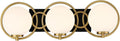 Savoy House 8-6180-3-143 Alhambra Vintage Mid-Century Modern Soft Frosted Glass Orb Bathroom Vanity, 3-Light 180 Total Watts, 8' H x 25' W, Matte Black & Warm Brass
