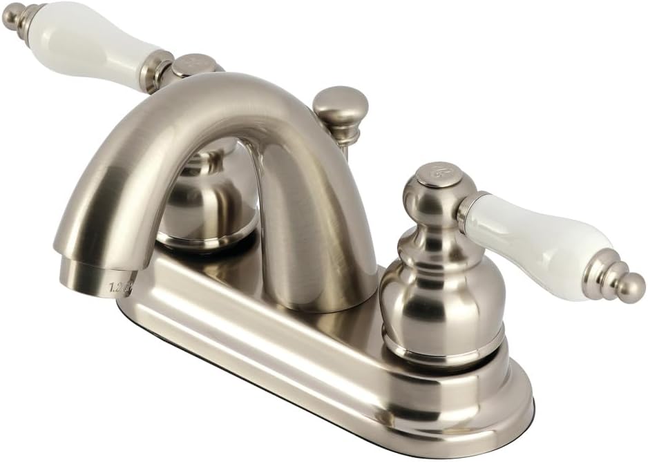 Kingston Brass KB5618PL Restoration 4-Inch Centerset Lavatory Faucet, Brushed Nickel