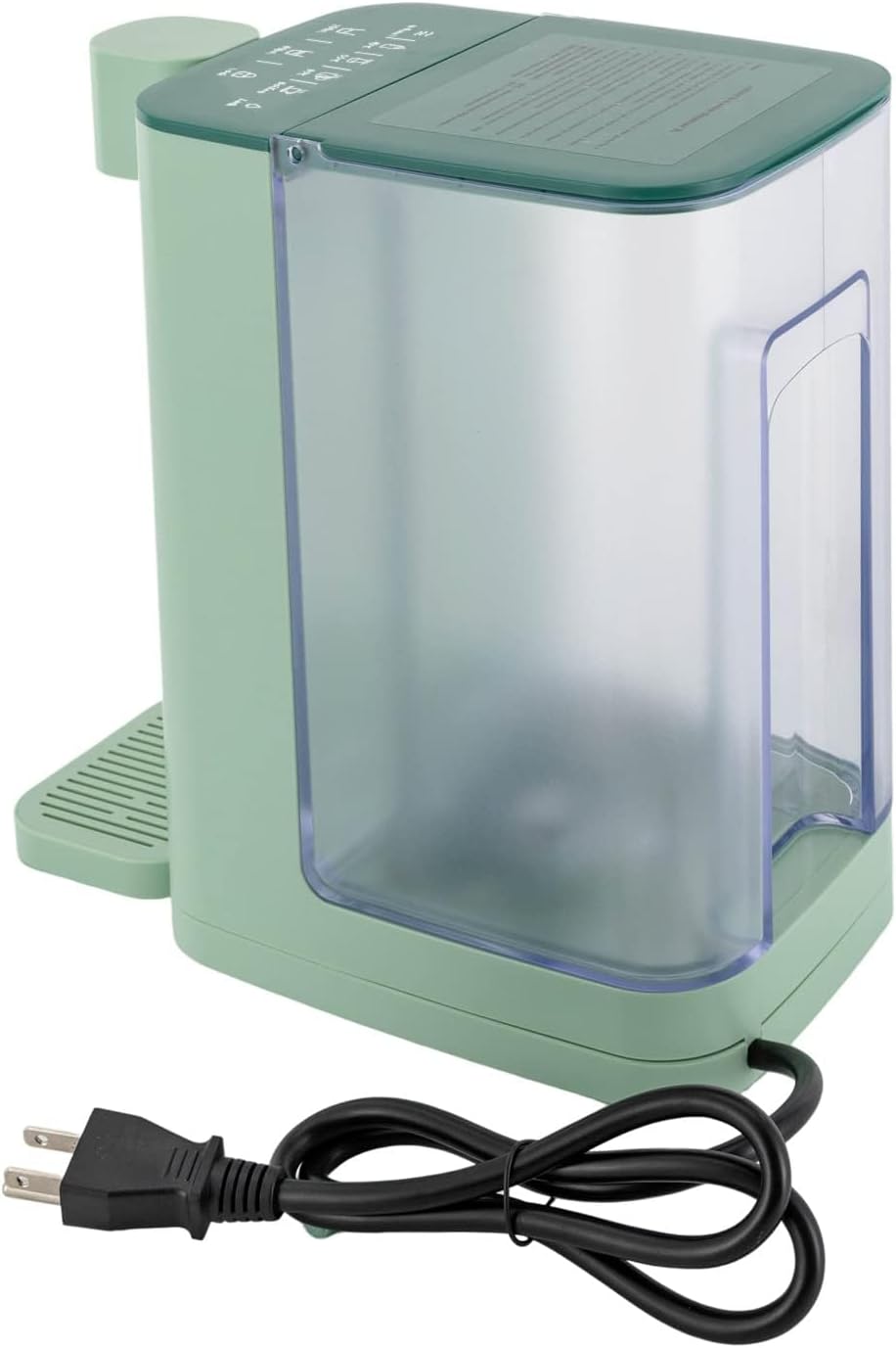 Instant Hot Water Dispenser, Countertop Water Dispenser System for Quick Heating & Outputting, Adjustable 5 Temperatures & 2 Water Outputs, 3L Water Tank Capacity,Green