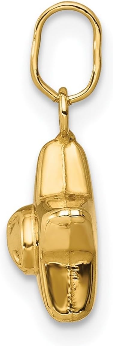 14k Solid Yellow Gold Ladybug a Star Charm Pendant Necklace for Women