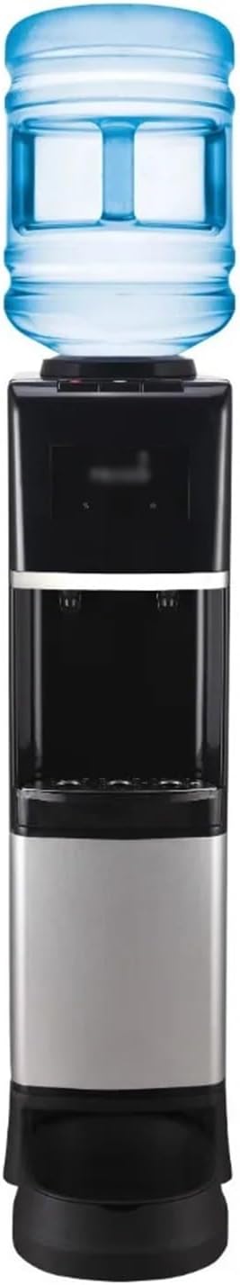 Water Dispenser Water Dispenser Top Loading Hot/Cold Temperature Black and Stainless Steel Water Cooler