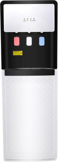 500W Bottom Loading Water Cooler Dispenser, Hot & Cold Standing Water Dispenser, LED Display with Empty Bottle Alert, Loading Water Dispenser for Home Office Apartm（White）