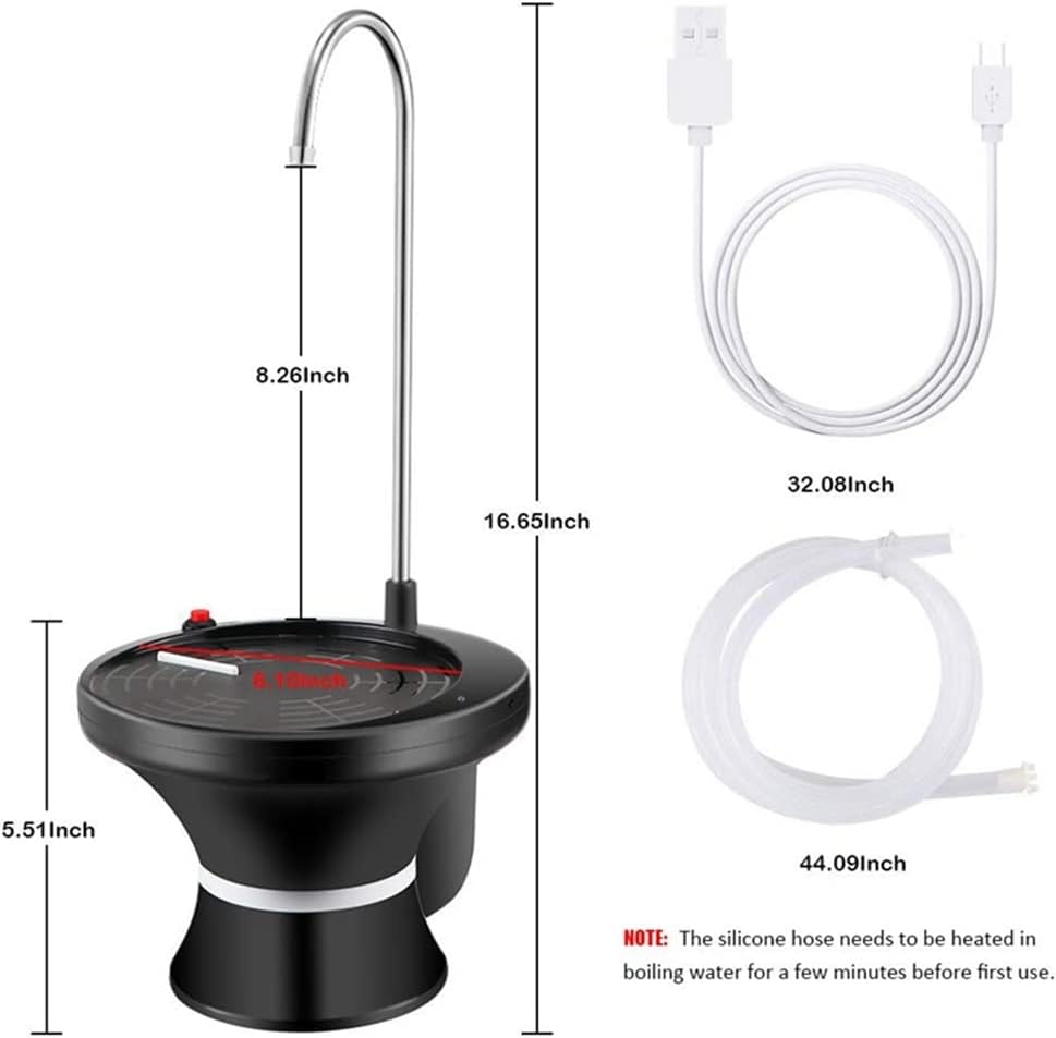 Water Bottle Dispenser Pump Automatic Electric Drinking Water Jug Pump for 1-5 Gallon Bottle Rechargeable