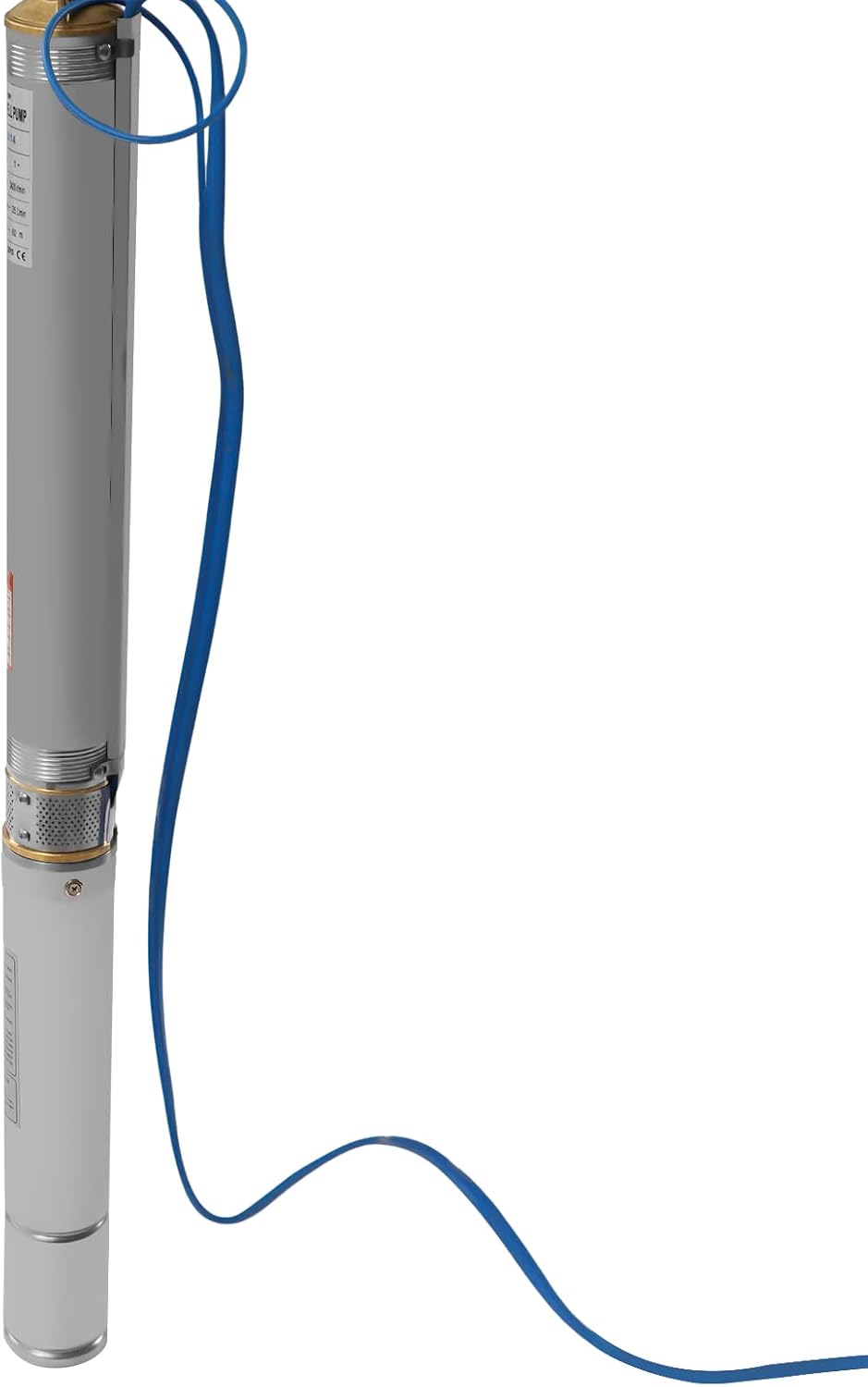 Deep Well Submersible Pump 110V 370W Electric Solar Powered Water Pump | 16 GPM Flow, 216ft Lift, Farm Ranch Irrigation, Bore Hole, 3420 RPM