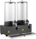 Electric Insulated Drink Dispenser, Hot Beverage Hot Chocolate Dispenser, Beverage Dispenser Hot Tea, Coffee, Cold Milk, Water, Juice, Cafeteria, 400W, Double h(Double Head 7lx2)