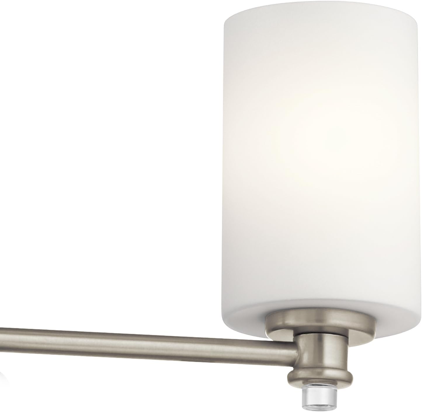 Kichler Joelson 18.5' 3 Light Mini Chandelier with Satin Etched Cased Opal and Clear Glass Accent Glass in Brushed Nickel