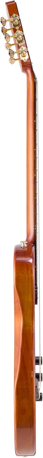 Bromo BEN2C 3TS Electric Nylon String Guitar, Thinline Fully Chambered Semi-Hollow Body