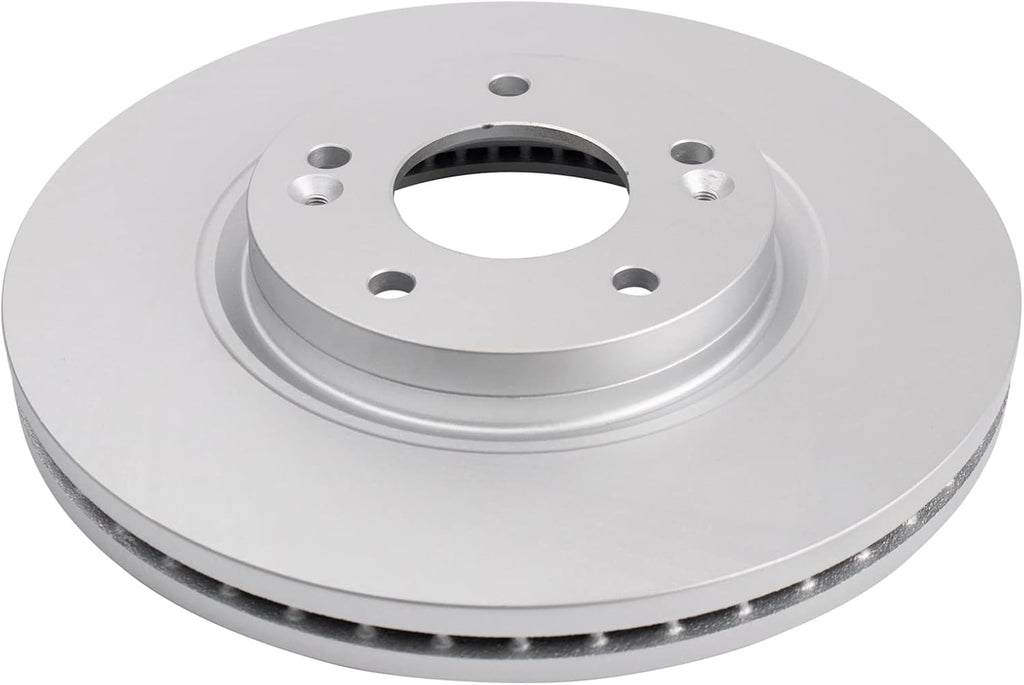 TRQ Front Ceramic Brake Pad and Rotor Set Coated 11.81 in 5-Lug for 2010-2012 Hyundai Santa Fe 2011-2013 Kia Sorento with 300mm Front Rotors Models