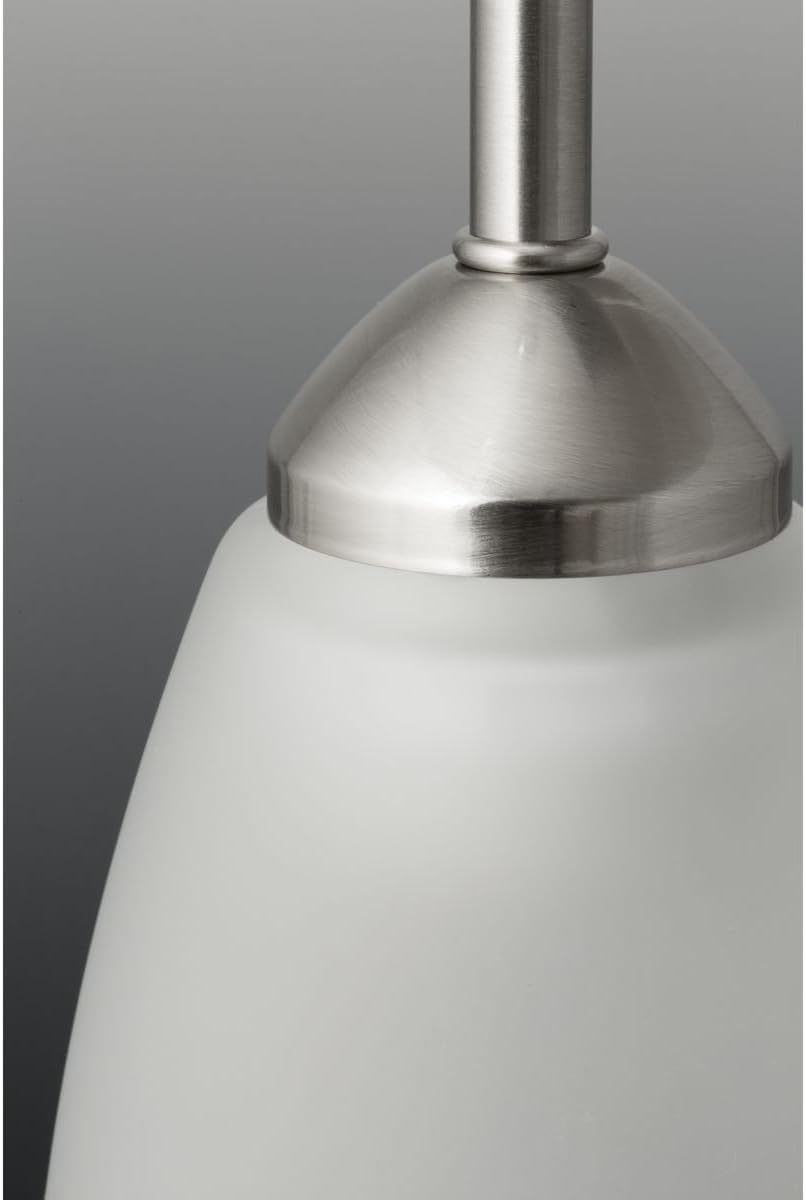 Progress Lighting Gather Collection 3-Light Etched Glass Traditional Chandelier Light Brushed Nickel