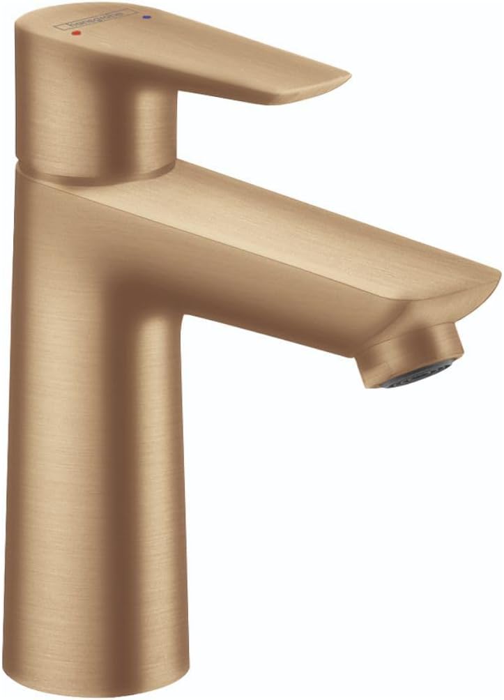 hansgrohe Talis E Modern Easy Install Easy Clean 1-Handle 1-Hole 6-inch Tall Bathroom Sink Faucet in Brushed Bronze, 71710141