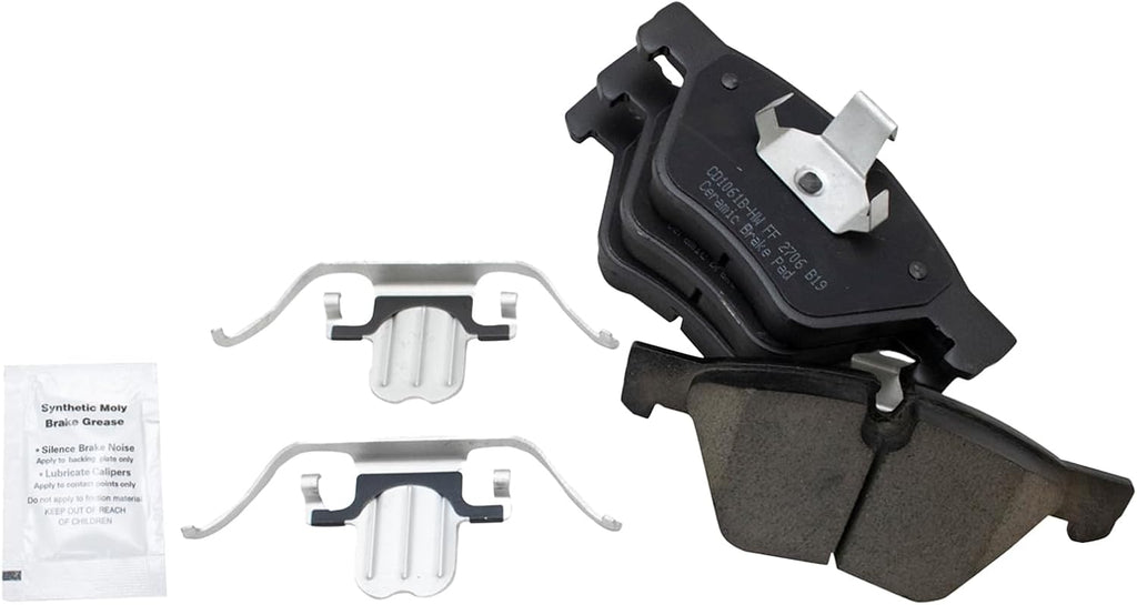 TRQ Front Brake Pad and Rotor Set Ceramic Vented Rotors Compatible with 2008-2013 BMW 128i 2006 325i 325xi 2007 328i 328xi