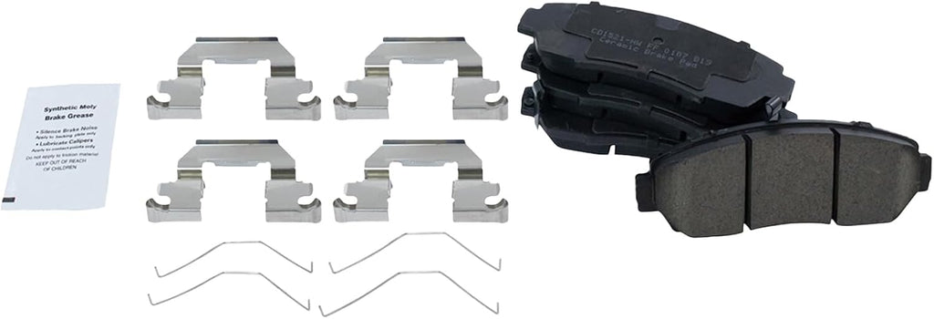 TRQ Front Ceramic Brake Pad and Rotor Set Compatible with 2012-2016 Honda CR-V All Wheel Drive 2012-2015 Honda Crosstour All Wheel Drive 2011 Accord Crosstour