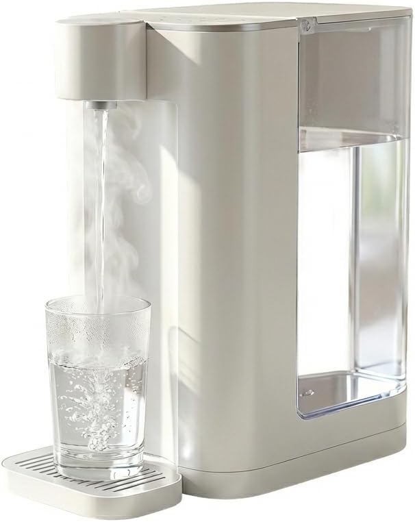Low-Noise Instant Hot Water Dispenser for Office & Home, 3L Countertop Water Boiler with 5 Temperatures, Electric Tea & Coffee Maker,3L/102oz,White
