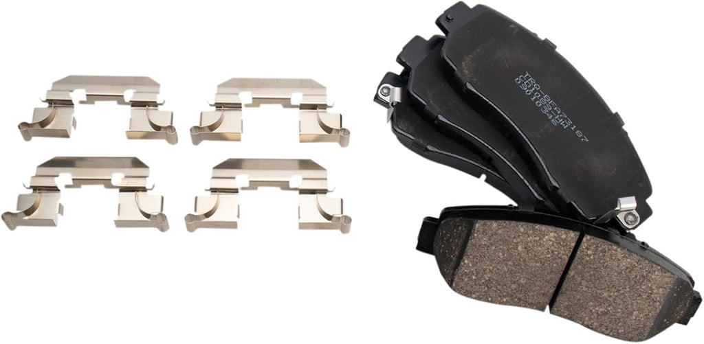 TRQ Front Ceramic Brake Pad and Rotor Set Coated Compatible with 2005-2010 Honda Odyssey