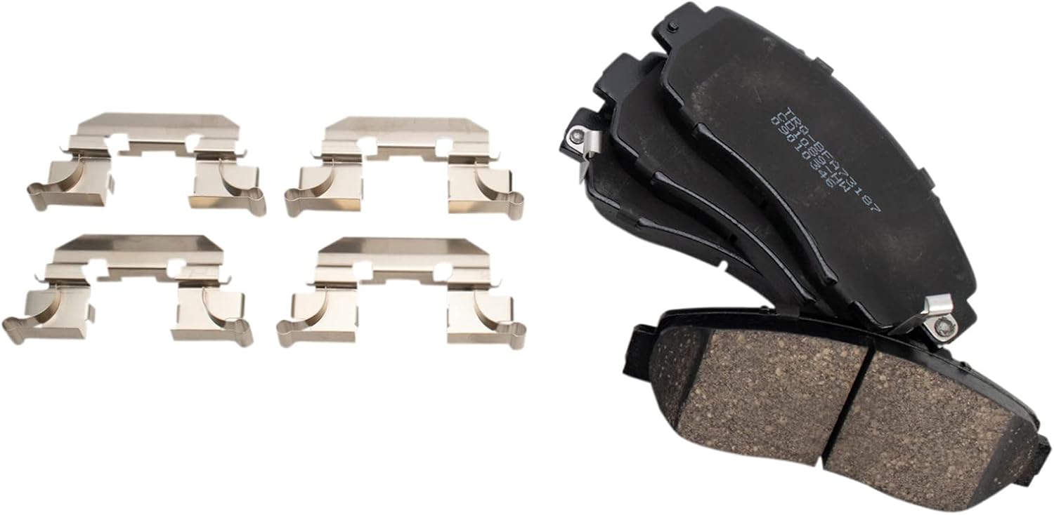 TRQ Front Ceramic Brake Pad and Rotor Set Coated Compatible with 2005-2010 Honda Odyssey