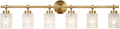 ALICE HOUSE Modern 6-Light Bathroom Vanity Light, 41' Brushed Brass Finish Wall Lighting Fixture Over Mirror for Bathroom, Powder Room, Makeup AL5095-W6