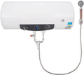 110V 1500W Electric Hot Water Heater, Hung Horizontally Tank Hot Water Heater, 30-75 ℃ Quick Heating, With Pre-Thermostat Knob, On Demand Hot Water Heater for Shower Kitchen Bathroom (100L)