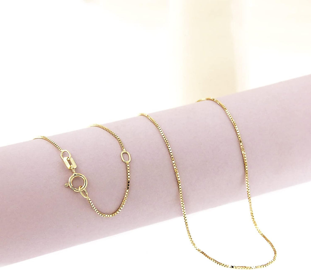 forme di Lucchetta - 14k Gold Ladybug on Four Clover Leaf Pendant | Box Chain 16+2 Inch | Women's Girl's Necklace from Italy