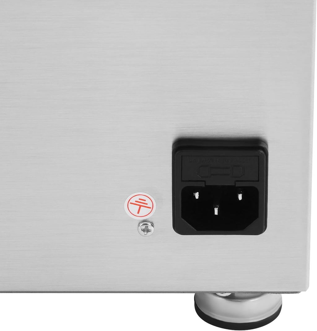Electric Sauce Warmer Dispenser, 4 Bottle Stainless Steel Countertop Chocolate & Cheese Warmer Machine with Adjustable Temperature (86-185°F), Water Bath Heating for Restaurants, Home, Cafes