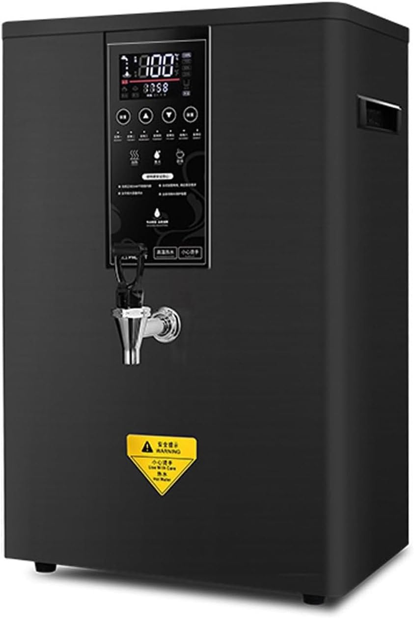 Commercial Hot Water Dispenser, Instant Hot Water Dispenser with Filter, 304 Stainless Steel Drinking Hot Water Boiler, for Office, Commercial Canteens, Touch Screen,Black-50L/H