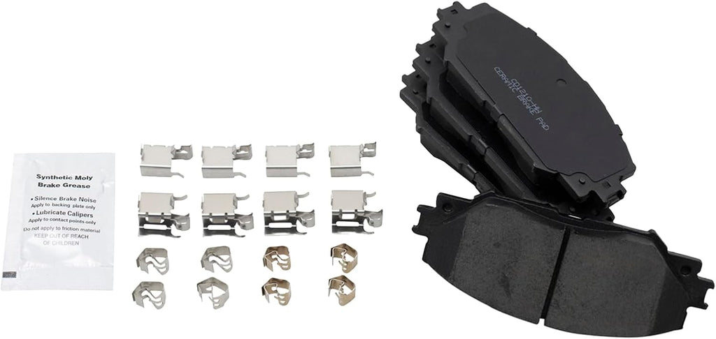 TRQ Front and Rear Ceramic Brake Pad and Rotor Set Compatible with 2008-2015 Scion xB