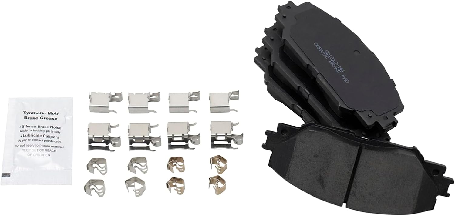 TRQ Front Rear Brake Pad and Rotor Set Ceramic Compatible with 2009-2010 Pontiac Vibe 2009-2013 Toyota Matrix 2009-2019 Toyota Corolla