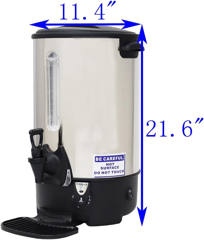 110V Stainless Steel Large Capacity Hot Water Dispenser Commercial Electric Water Boiler Office Kitchen Electric Kettle 21.7L