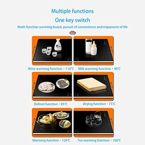 Plate Warmer Electric Food Warmer Plate Warming Trays for Buffets Parties Electric Warming Plate with AdjusTemperature Control 19.7x14.9inch Hot Plate Glass Top Food Warmer Keeps Food Hot