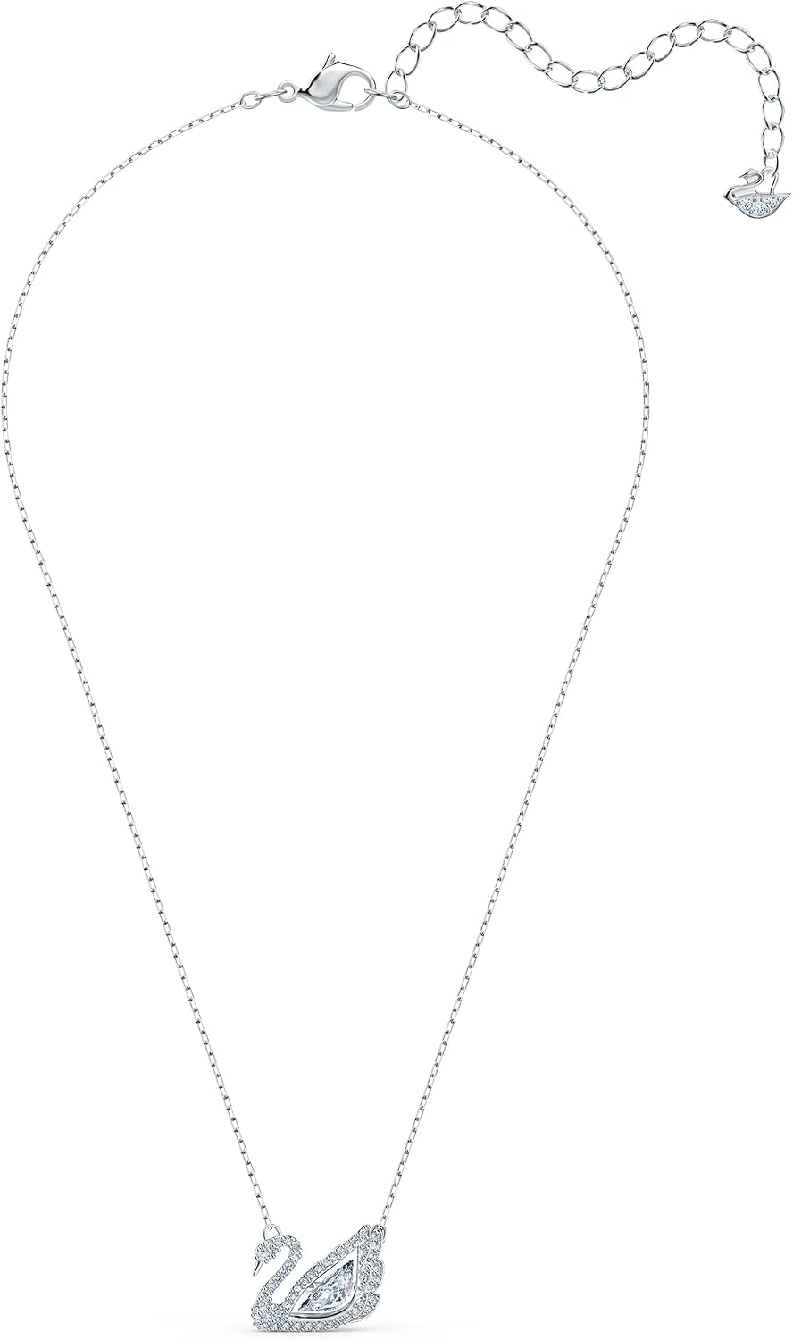 Swarovski Dancing Swan Necklace Jewelry Collection, Rhodium Finish